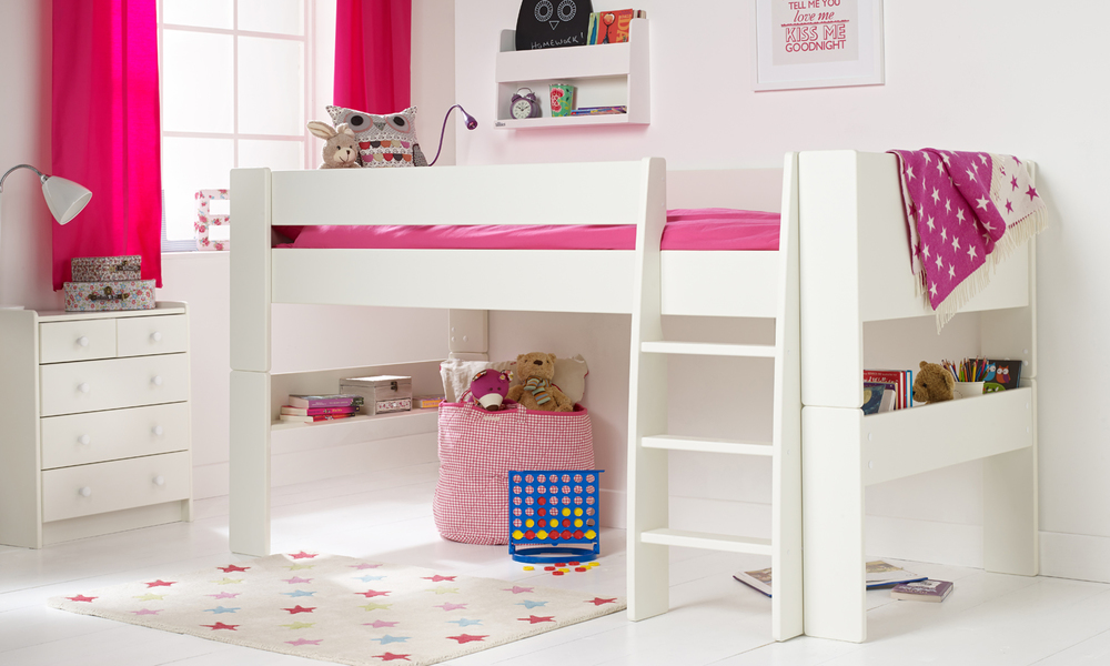 mid sleeper bed white